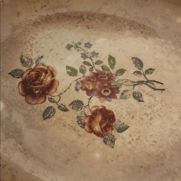 Antique Thompson “Francis” Lusterware Floral Serving Platter - Picture 7 of 7